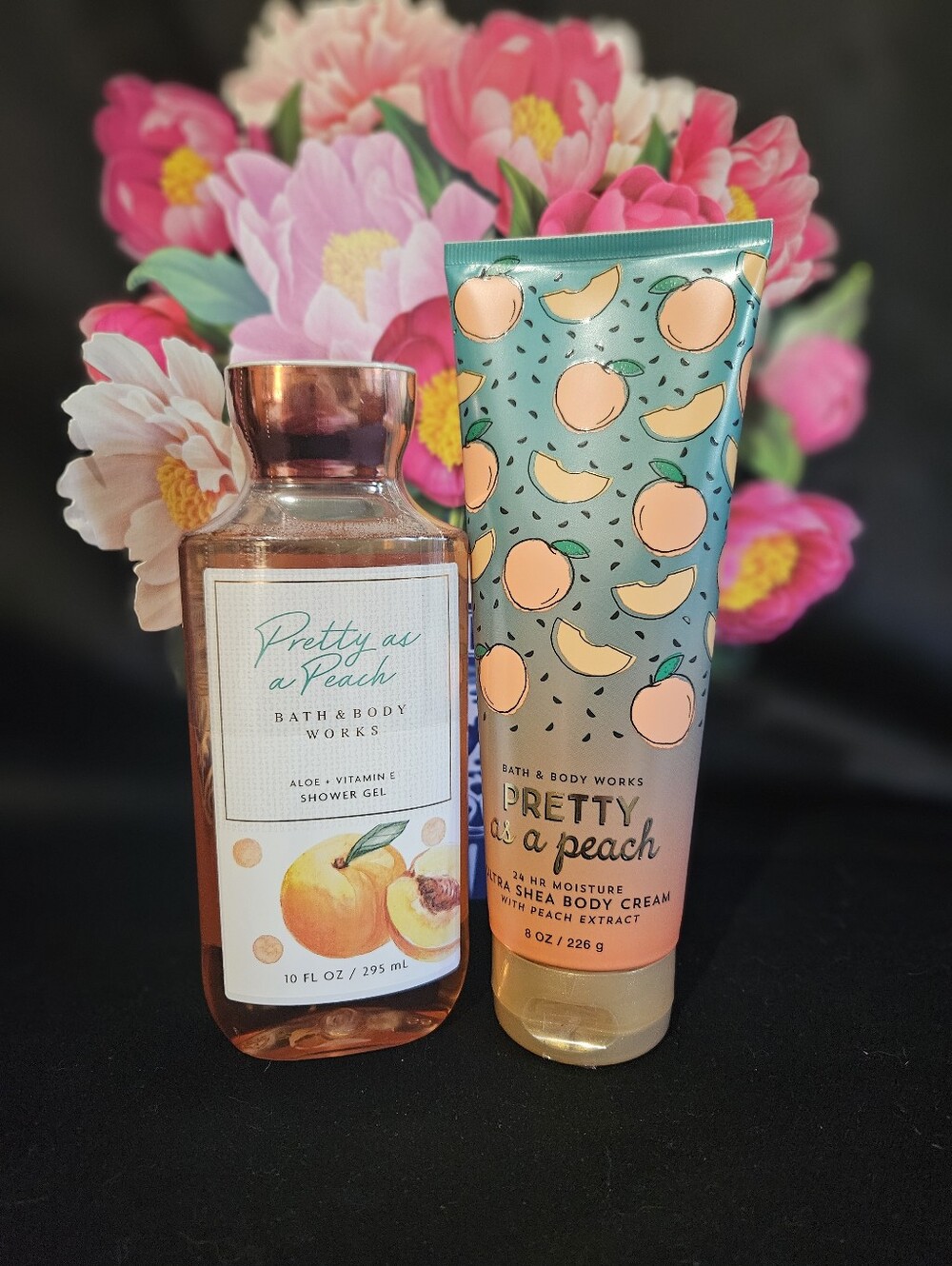 NWT Bath & Body Works DISCONTINUED Pretty as a Peach Bodycare Set - Orange